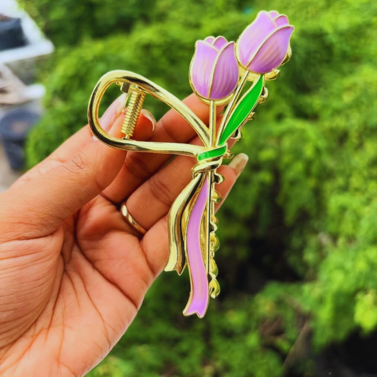 Blushing Rose Hair Claw Clip