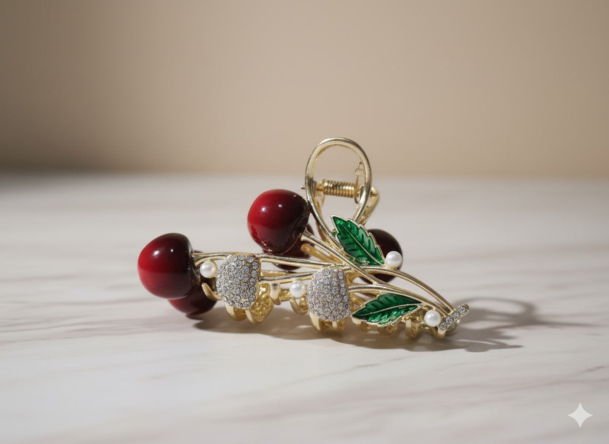 Korean Floral Claw Clips