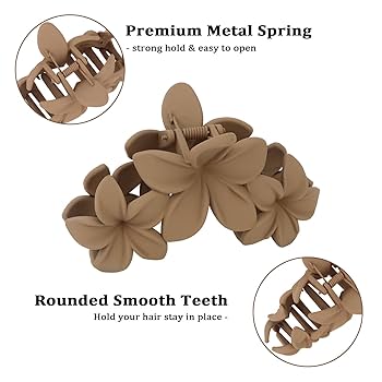 Tropical Bloom Matte Claw Clips