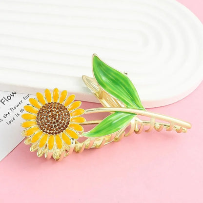 Sunflower Hair Claw Clip