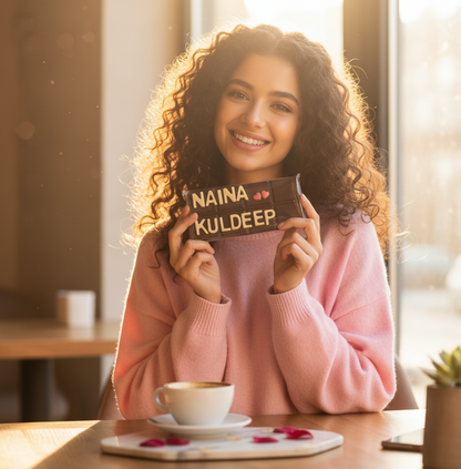 Personalized Couple Name Chocolate 🍫 | Custom Gift Box by Harsh Fusion