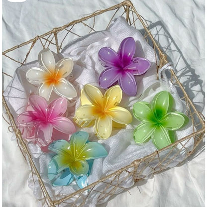 Flower Claw Clip Glossy Medium