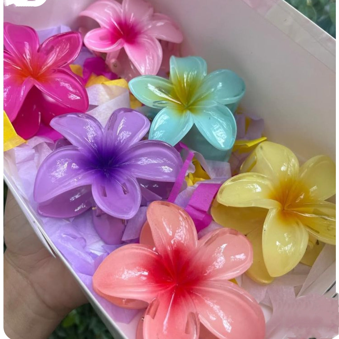 Flower Claw Clip Glossy Medium
