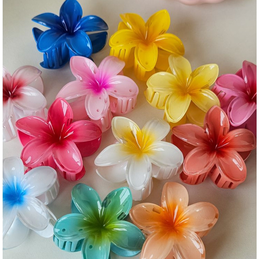 Flower Claw Clip Glossy Medium