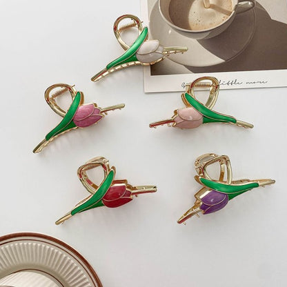 The Petal Claws – Tulip Enamel Hair Clutcher🌷