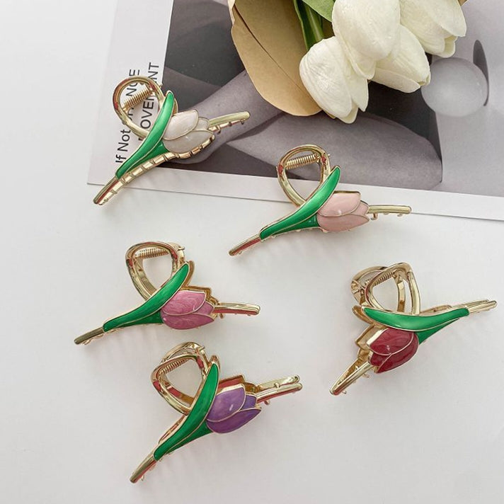 The Petal Claws – Tulip Enamel Hair Clutcher🌷