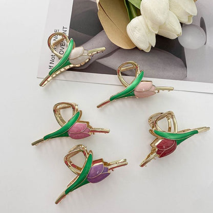 The Petal Claws – Tulip Enamel Hair Clutcher🌷