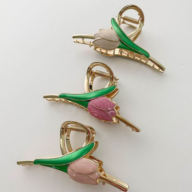 The Petal Claws – Tulip Enamel Hair Clutcher🌷