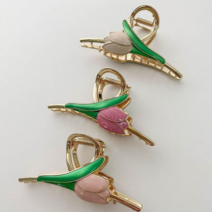 The Petal Claws – Tulip Enamel Hair Clutcher🌷