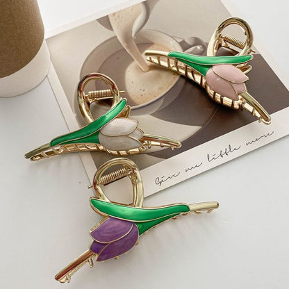 The Petal Claws – Tulip Enamel Hair Clutcher🌷