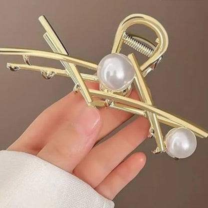 Elegant Pearl Hair Claw Clip