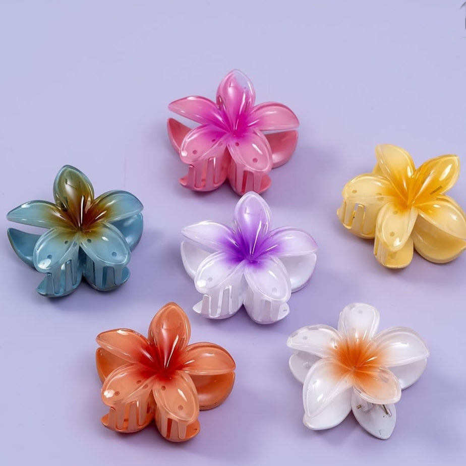 Flower Claw Clip Glossy Medium