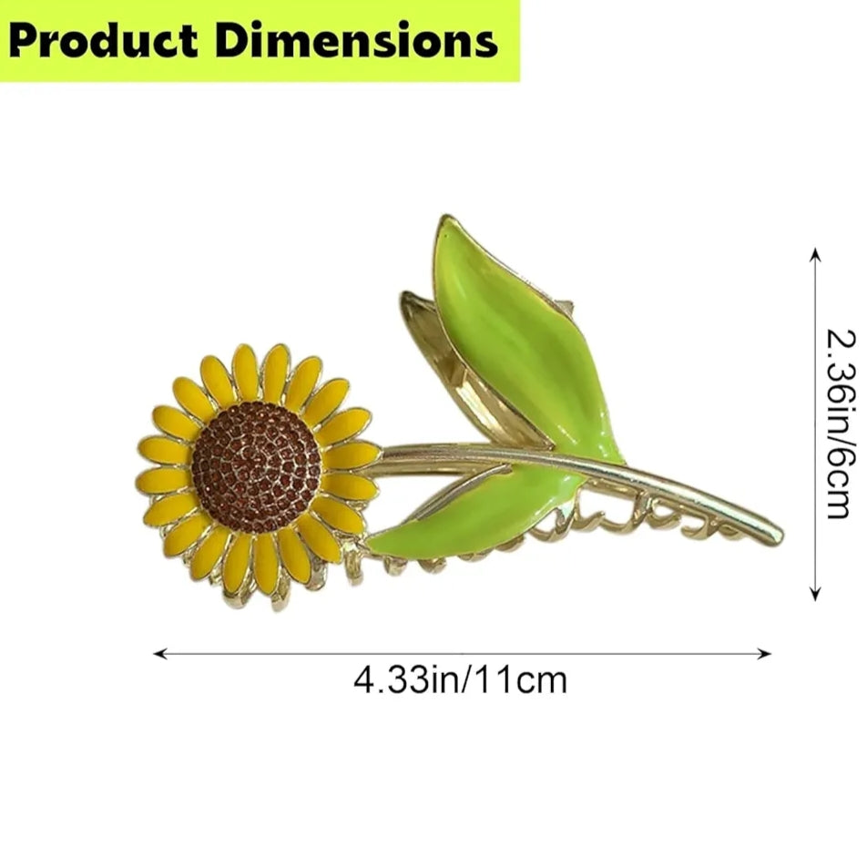 Sunflower Hair Claw Clip