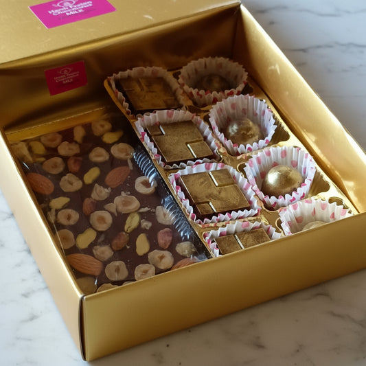 Hazelnut Golden Crunch 🍫 | Premium Milk Chocolate Bar by Harsh Fusion