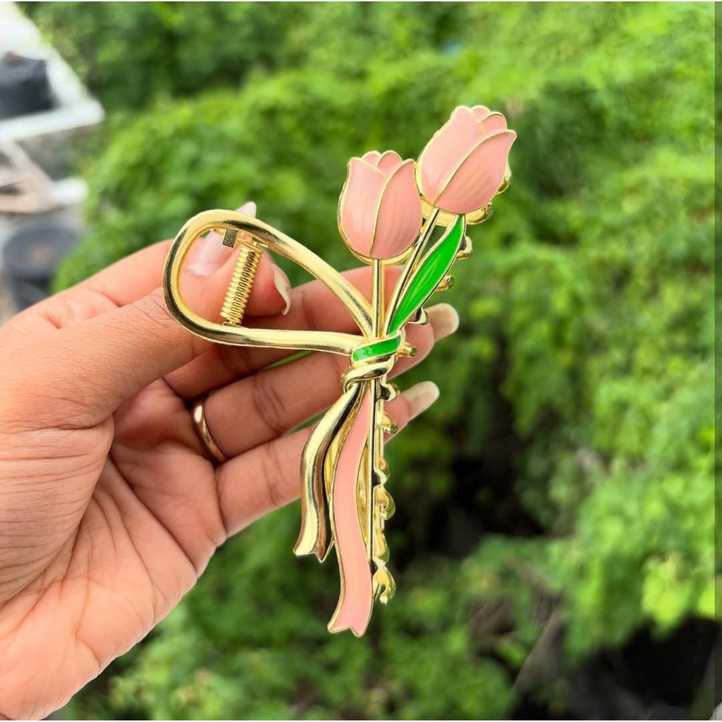 Blushing Rose Hair Claw Clip