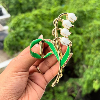Lily of the Valley Hair Claw Clip