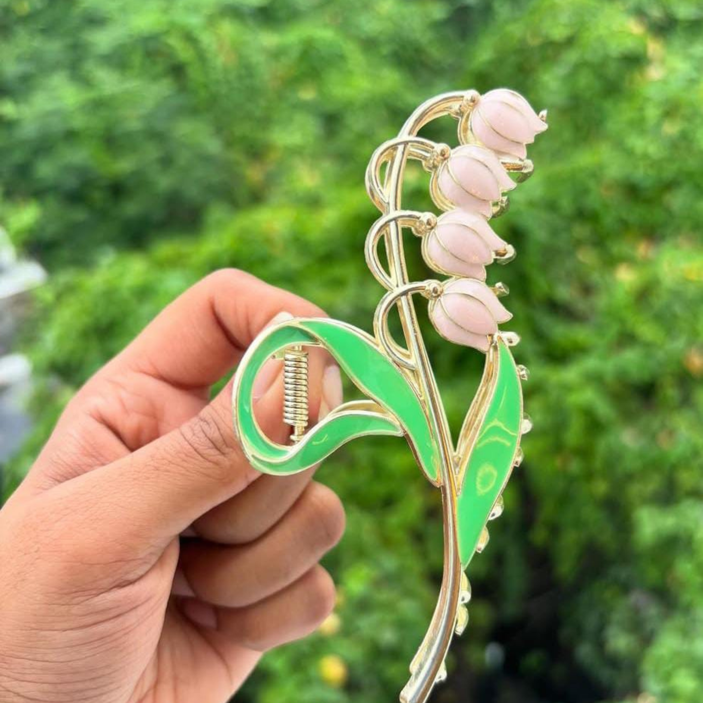 Lily of the Valley Hair Claw Clip