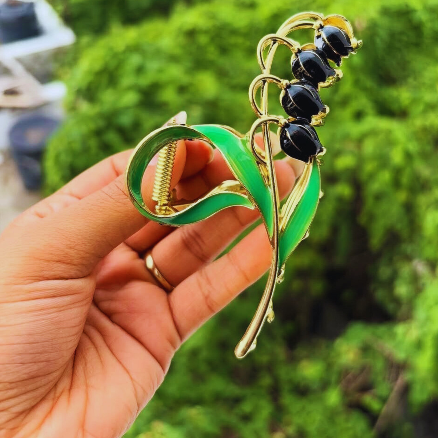 Lily of the Valley Hair Claw Clip