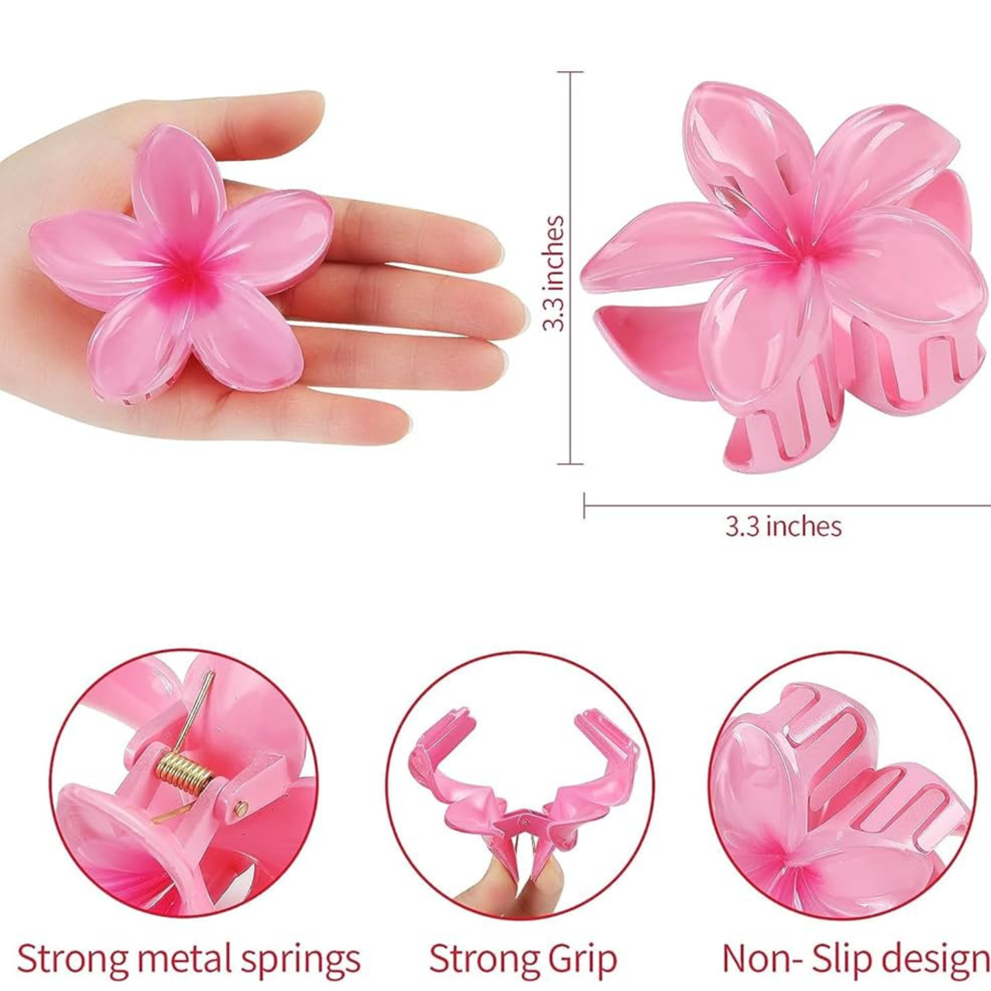 Flower Claw Clip Glossy Medium