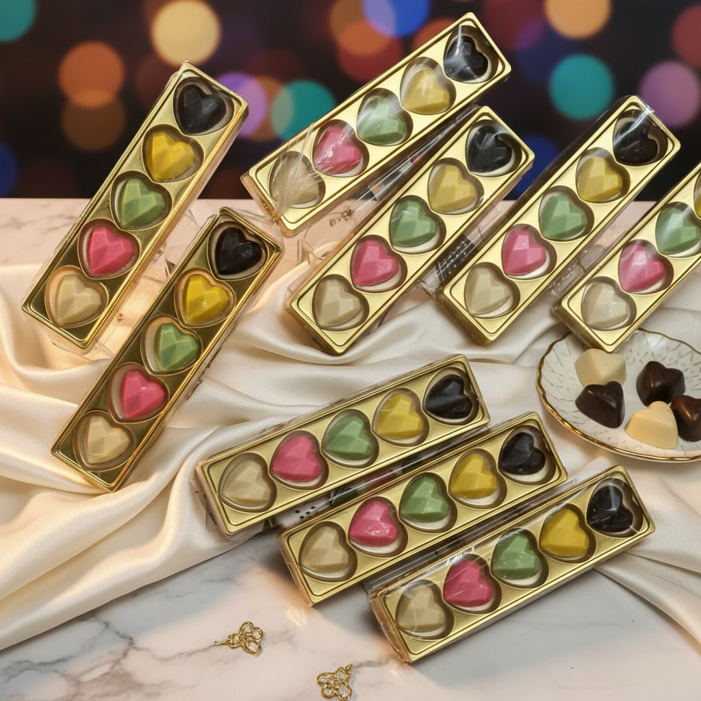 Fusion 5 Delight Box 🍫 | Assorted Heart Chocolates by Harsh Fusion