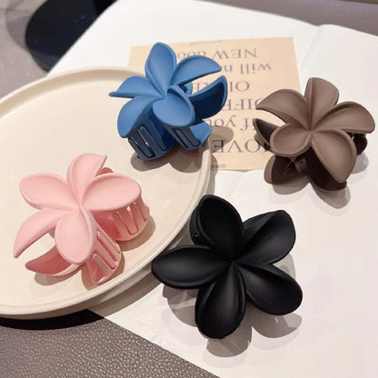 Plumeria Flower Matte Hair Claw Clip