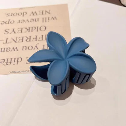 Plumeria Flower Matte Hair Claw Clip